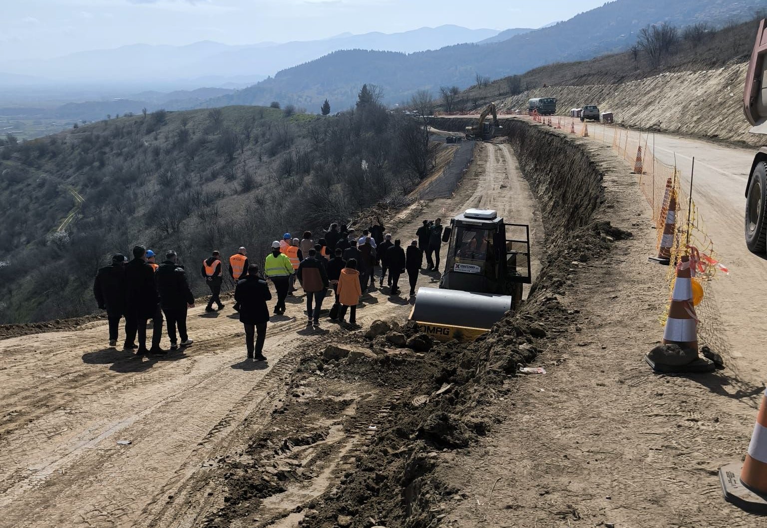 Αυτοψία Δήμα στα οδικά έργα αποκατάστασης στη Θεσσαλία